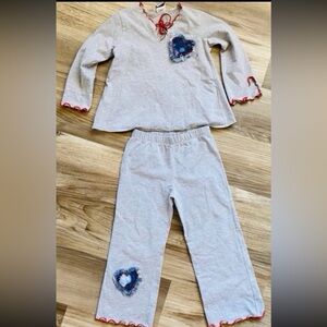 Boutique Three Wishes Girls Matching Outfit-size 4